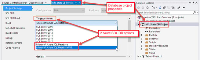 Database Properties in Visual Studio Database Projects