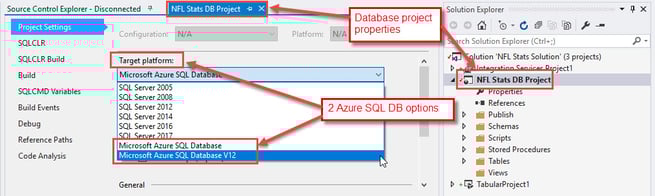 Database Properties in Visual Studio Database Projects