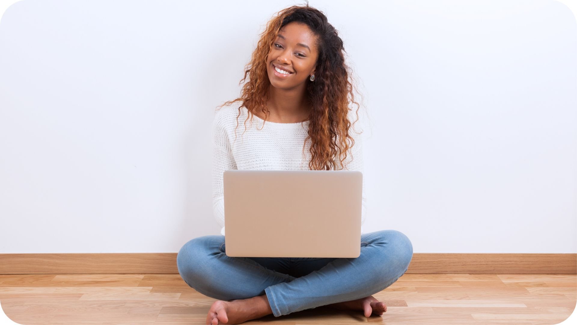 girl sitting on floor