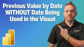 How to Show Previous Value by Date WITHOUT Date Being Used in the Visual - Power BI DAX Tutorial